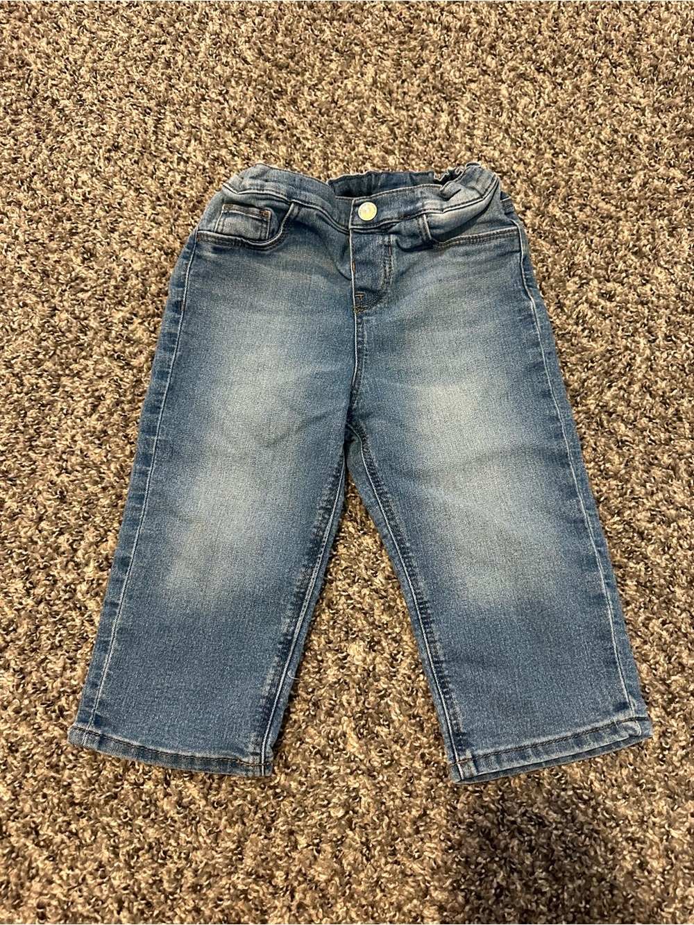 2T Relaxed Fit Denim Jeans with Adjustable Wasit